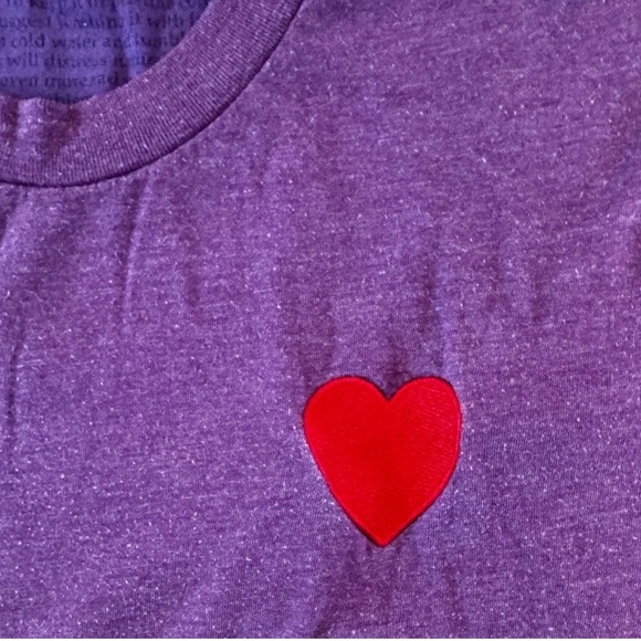 Aviator Nation Purple Tee with Red Heart - Picture 1 of 2